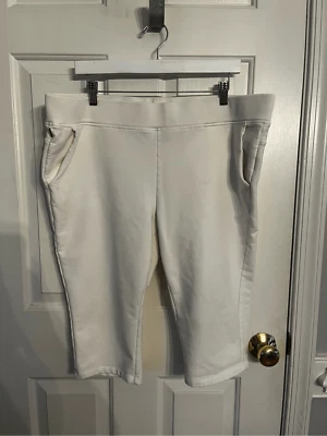 Lauren Ralph Lauren White Pull On Jersey Bermuda Shorts sz 2X EUC - Image 1 of 4
