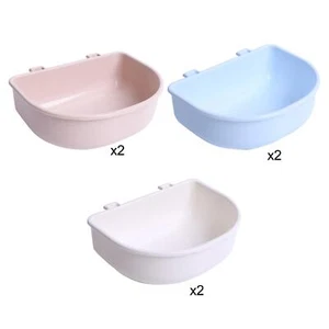 2 Pieces Pet Kennel Cage Bowls Drink Water Bowl Travel Pet Carrier Bowl for - Picture 1 of 10
