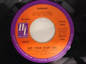 INGRAM 45: Get Your Stuff Off, 1977 H&L Records Promo - Picture 1 of 2
