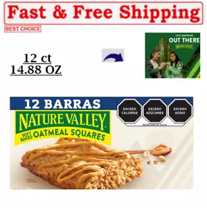 Nature Valley Quadrati di Farina d'Avena Morbida al Forno, Burro di Arachidi Snack Colazione, 12 CT - Foto 1 di 3