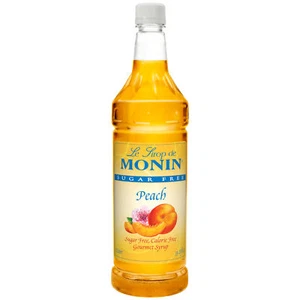Monin Sugar Free Peach Premium Gourmet Flavored Syrup (33.8 Ounce, 4 Per Case) - Picture 1 of 1