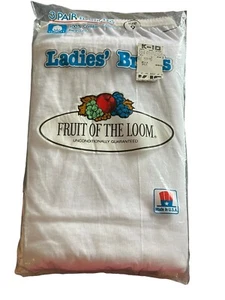 Vintage 1982 Fruit of the Loom Ladies Briefs 3 Pair White Side 9 - Picture 1 of 2