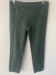 Pantalones Cartonnier by Anthropologie Charlie para mujer talla 6 verde Chevron tobillo  - Imagen 1 de 10