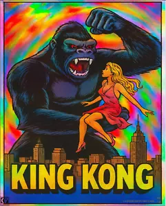 Pop Art King Kong Gaming Retro SIGNED LTD ED ART POSTER CleverVision Art Labs - Picture 1 of 1
