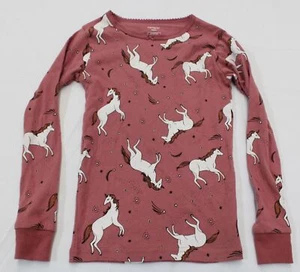 Carter's Girl's Snug Fit Cotton Unicorn Long Sleeve Pajama Shirt CG2 Pink Size 8 - Picture 1 of 3