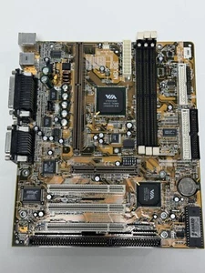 Biostar M6VBE Intel Slot 1 scheda madre Pentium II VIA AGP ISA PCI MicroATX retrò - Foto 1 di 4