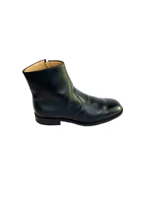 Hitchcock Exeter Black Leather Side Zip Dress Boots Men Size 8.5 6E - Picture 1 of 12