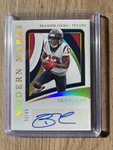 2022 Panini Immaculate Brandin Cooks Modern Marks Auto /49 #MMA-BCO texans