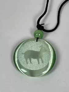 Chinesischer Tierkreis Tiere grün/lila Jade Achat Anhänger Halsketten - Bild 1 von 17