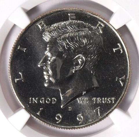 1997 D Kennedy Half Dollar NGC MS66 Cover