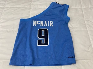 Maglietta Reebok NFL Tennessee Titans STEVE MCNAIR #9 Una spalla da donna calcio - Foto 1 di 8