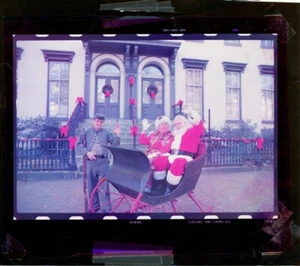 VTG SANTA & MRS. CLAUS W/CONFEDERATE SOLDIER XMAS RICHMOND NEWSPAPER VELOX PHOTO - Picture 1 of 1