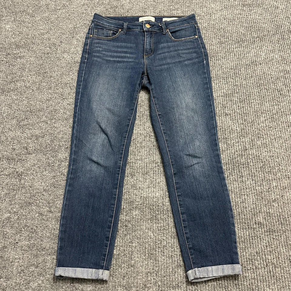 Jessica Simpson Forever Rolled Skinny Jeans Womens Size 27 Blue Denim Low Rise - Image 1 of 4