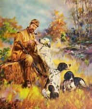 ANTIQUE 8X10 REPRODUCTION BIRD HUNTING PHOTO PRINT 3 ENGLISH SETTER DOGS