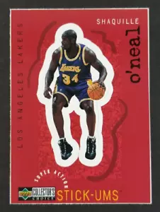 Shaquille O'Neal 1997 Upper Deck CC Stick-Ums Basketball Card #S13 (NM) - Foto 1 di 2