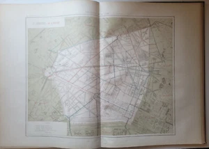 Paris 8 ème - Préfet POUBELLE Très Rare Plan de 1893 - 1/5000 (66 x 94,5 cm) - Picture 1 of 5