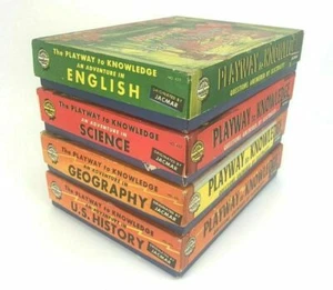 RARE VTG 40's PLAYWAY TO KNOWLEDGE English Science Geography History untested - Picture 1 of 12