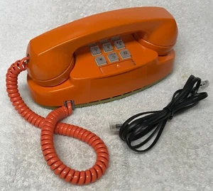 Teléfono táctil vintage años 70 WESTERN ELECTRIC 2702B2M Princesa NARANJA pulsador - Imagen 1 de 8