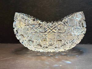 American Brilliant Cut or Cut Glass/Crystal?, CANOE OVAL Dish Bowl - Picture 1 of 13