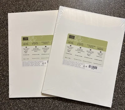 Stampin' Up! WHISPER WHITE Cardstock - 2 packs-40 Sheets each - 100730 - Image 1 of 2