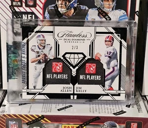 2023 Flawless Josh Allen Jim Kelly Dual Diamond Laundry Tags #02/03 INVESTMENT✅ - Picture 1 of 1