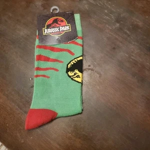 Jurassic Park T-Rex Crew Socks New With Tag,fits Sizes 10-13 - Picture 1 of 4