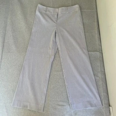 Cartonnier Anthropologie Pants Blue White High Rise Wide Leg Trousers Size 12 - Image 1 of 4