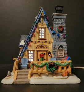 Lemax Christmas Holiday Village Edelweiss Cabin 35573 Lodge Blockhaus A Frame - Bild 1 von 17