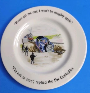 THOMAS THE TANK ENGINE & FRIENDS 6" Wedgwood Child's Plate England 1984 Naughty - Picture 1 of 4