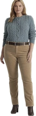 Lauren Ralph Mid-Rise Corduroy Stretch Pant 16W - Image 1 of 3