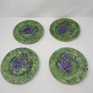 4 Platos de Ensalada Department 56 Viñedo Uvas Snack Superficie Texturizada Excelente - Imagen 1 de 4