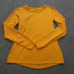 Nike Pro Dri-FIT Long Sleeve Shirt Large Yellow Performance Gym Training Top - Picture 1 of 11