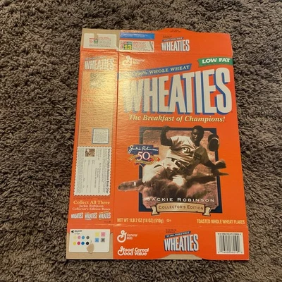 1997 Wheaties Jackie Robinson Collector’s Edition Flattened Cereal Box  - Image 1 of 4