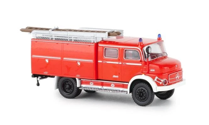Brekina Mercedes LAF 1113 TLF 16 Feuerwehr hellrot, weiss 47166 - Bild 1 von 1