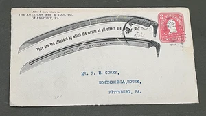 c1900 GLASSPORT PA AMERICAN AXE & TOOL AD POSTAL STATIONERY SCYTHE ! COVER FRONT - Bild 1 von 1