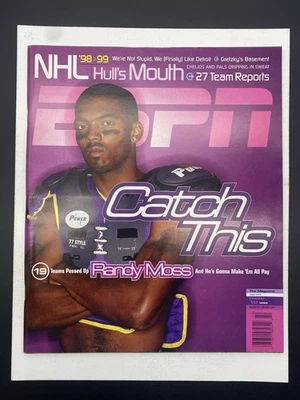 1998 ESPN Magazine Oct 19 Catch This Randy Moss Newsstand High Grade - Image 1 of 4