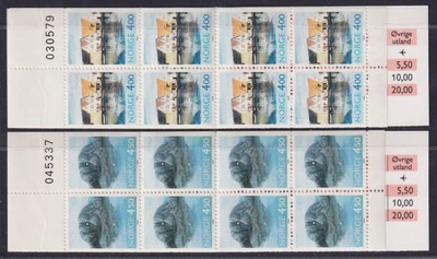 Norway Scott 1092a-1093a XF MNH 1995 Nordic Scenes/Architecture Stamp Booklets - Image 1 of 2