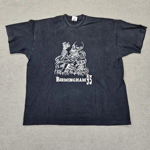 Camisa de Colección Tinta y Hierro Para Hombres XL Negra Desteñida Usada Motociclista Tatuaje Camiseta 1995 Y2K - Imagen 1 de 11