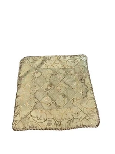 Green vintage pillow cover 18 x 18 mint condition zipper closure - Picture 1 of 5