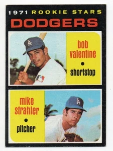 Bob Valentine 1971 Topps #188 Los Angeles Dodgers RC EXMT + bordo nero tagliente - Foto 1 di 2