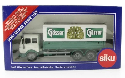 SIKU 2618 Mercedes LKW mit Plane Gösser Bier Auslandsmodell Österreich 1:55 OVP - Bild 1 von 4