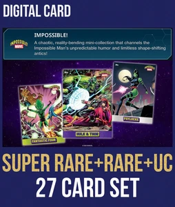 IMPOSSIBLE INVASION SR+RARA+NON COMUNE 27 CARD 2025 TOPPS MARVEL COLLEZIONE DIGITALE - Foto 1 di 1