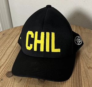 G/Fore x Chilano Bay Club "CHIL" schwarz neon Golf Baseball Cap Mütze Stretch - NEU - Bild 1 von 8
