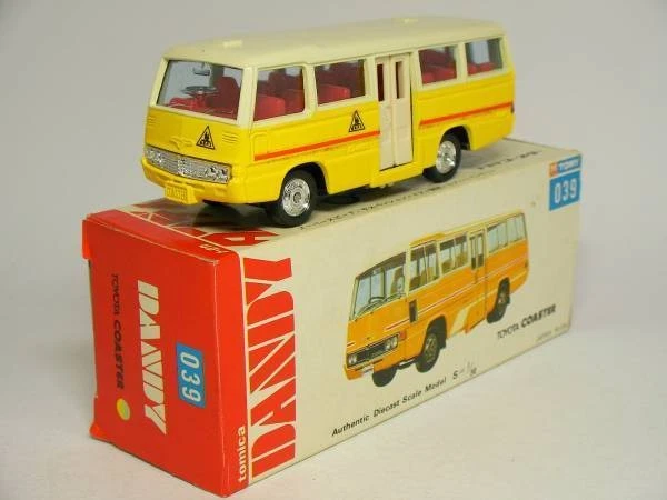 DANDY 1/58 Toyota Coaster kindergarten bus yellow 039 from Japan - Image 1 of 1