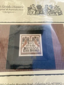 goode huswife cross stitch pattern Lidia Bauman 1831 Samplers Chart Born On - Picture 1 of 2