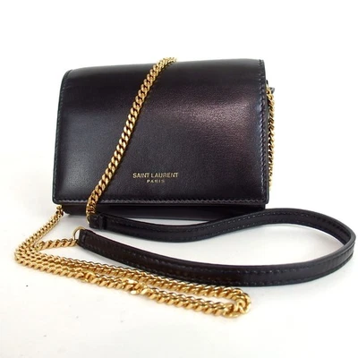 Authentic SAINT LAURENT Chain wallet wallet leather [Used] - Image 1 of 4