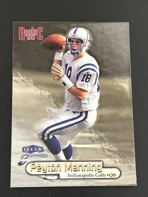Fleer Brilliants Peyton Manning 1998 novato #120 radiocontrol Indianapolis Colts patio de guerra QB Foto 1 de 2