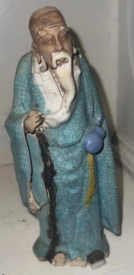 Antique Chinese Shiwan Mudman, 7" Tall, Stamped "CHINA",See Pics - Image 1 of 4