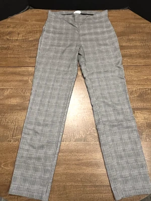 Pantalones Kenar a Cuadros Frente Plano Para Mujer 6 Oficina Negocios Academia Profesional Foto 1 de 4