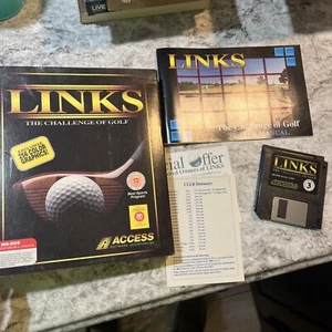 LINKS Vintage 1991 PC Computer Golf Game MS-DOS 3.5 Floppy Access IBM PS1/2 286+ - Picture 1 of 6